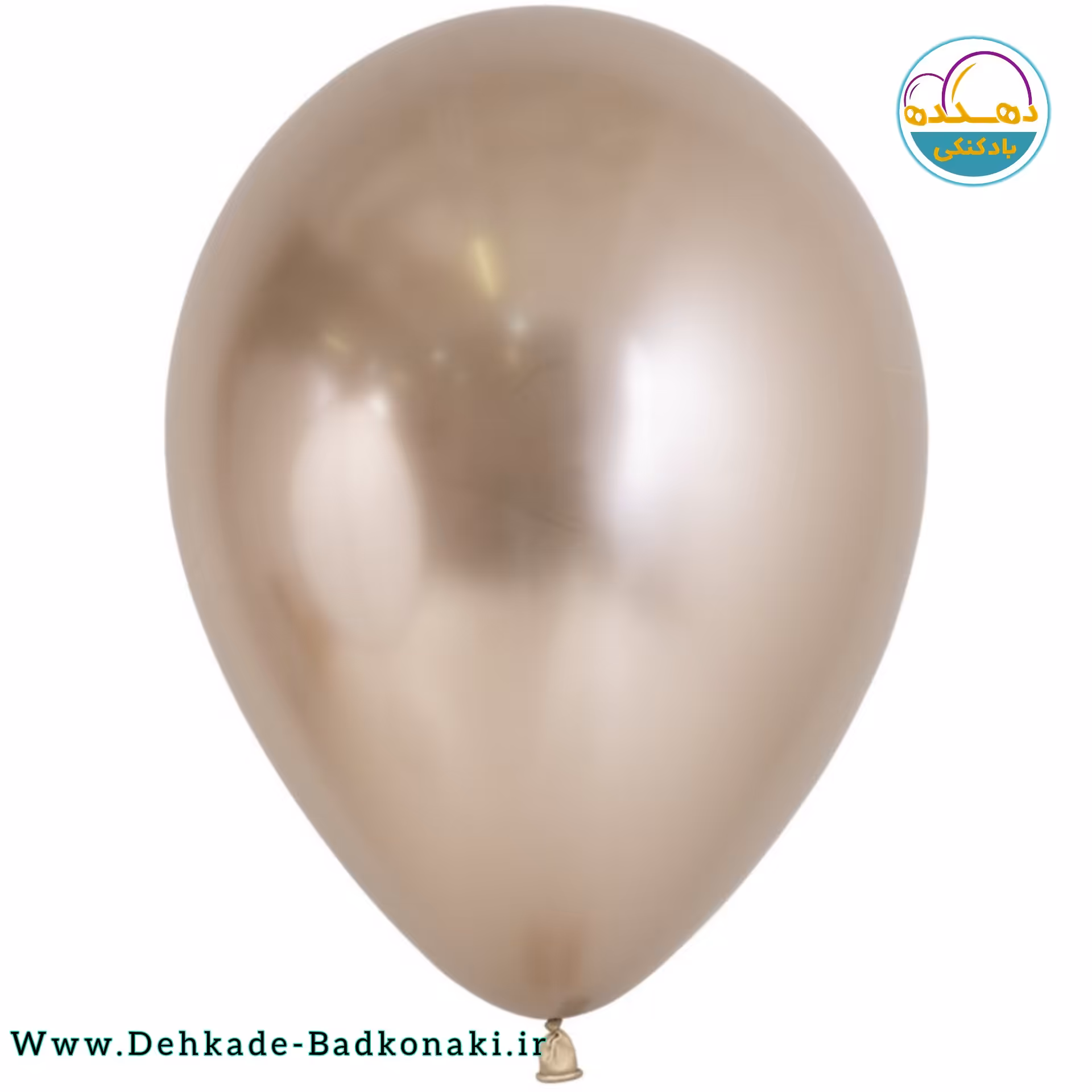 بادکنک کروم رنگ شامپاینی تکی