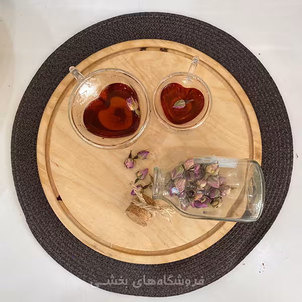 فنجان پیرکس دوجداره مدل قلبی 70 میل