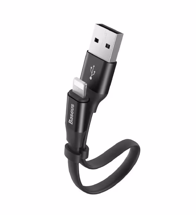 کابل 0.23 متری شارژ USB به Lightning باسئوس مدل CALMBJ-B01