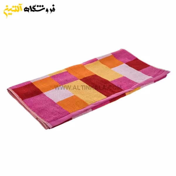 حوله دستی برق لامع مدل کاترین صورتی 40×80