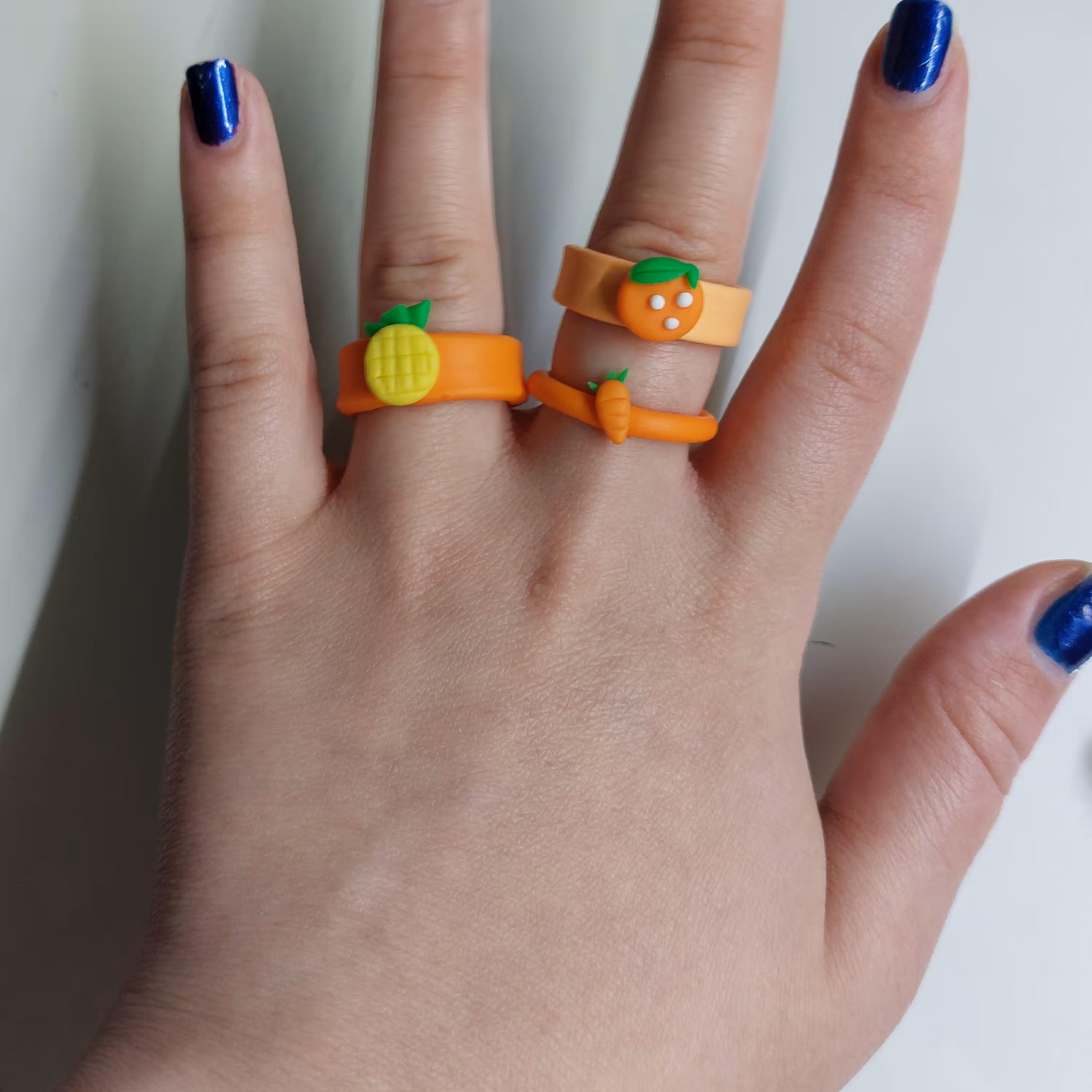 انگشتر خمیری ست میوه ها