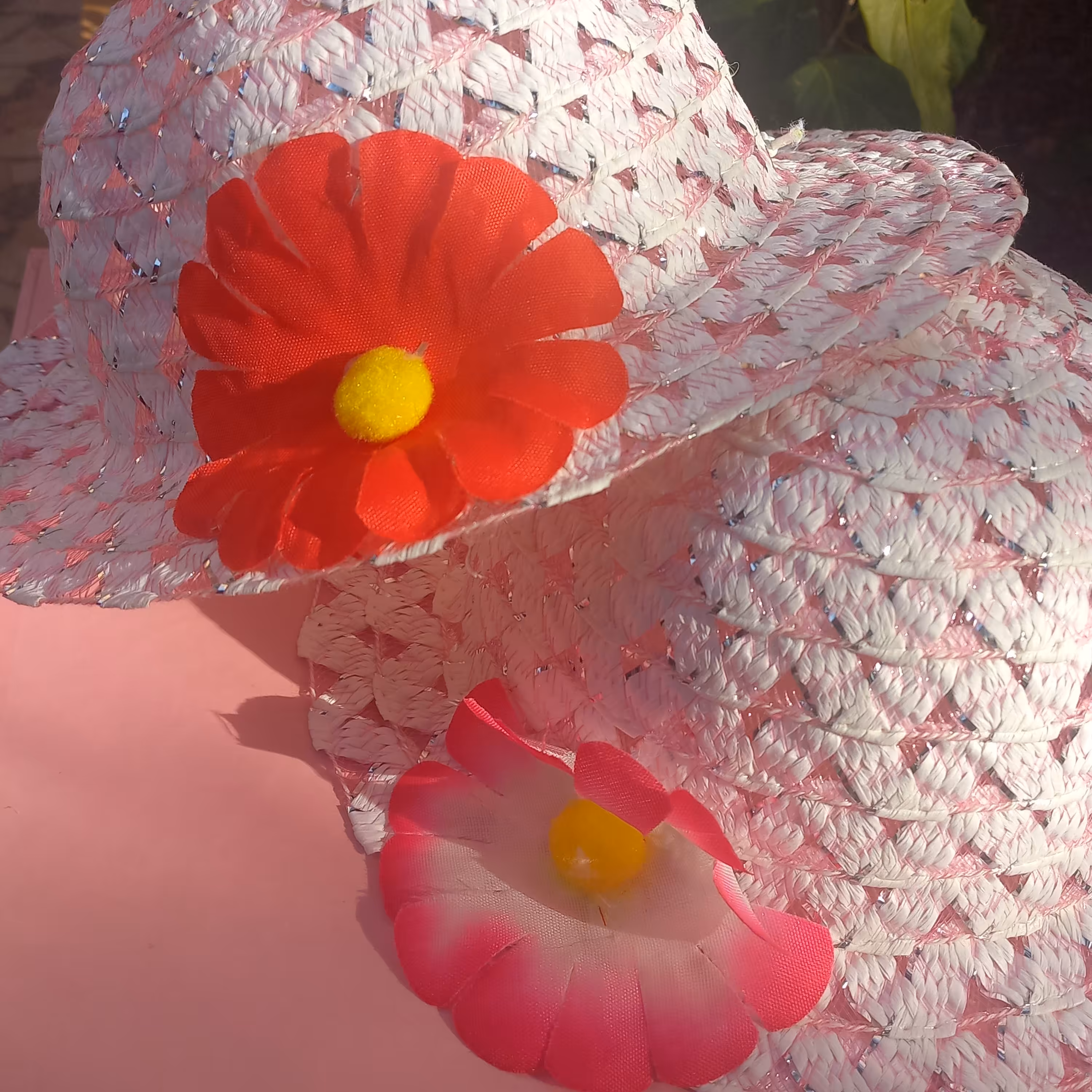 کلاه تابستانه صورتی