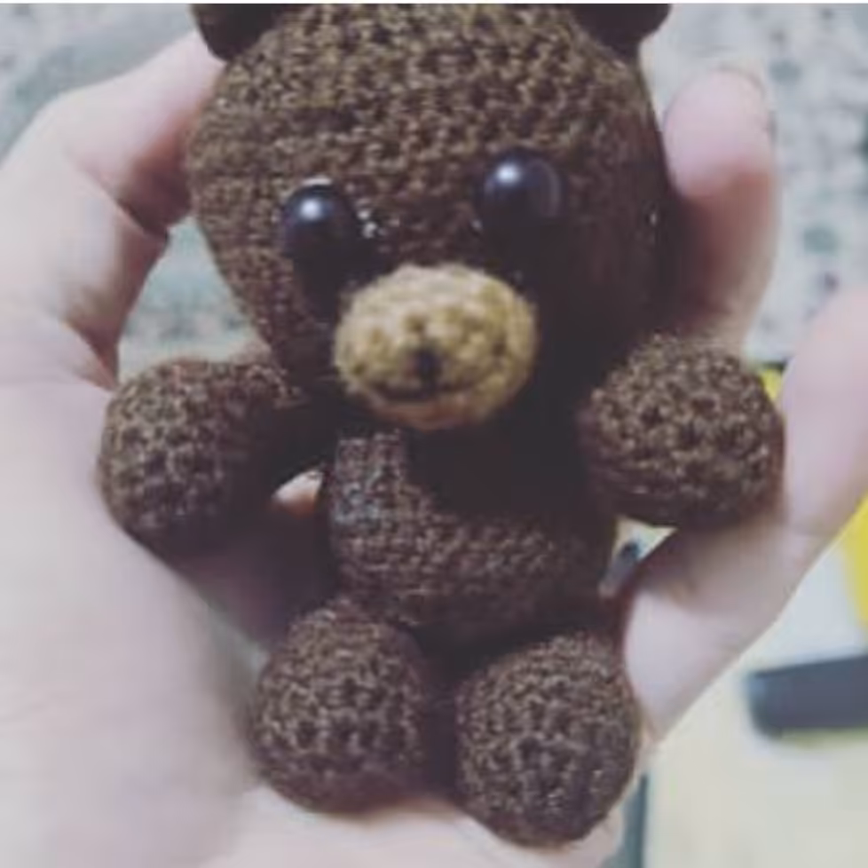 خرس قهوه ای -عروسک خرسی.15 سانت.رنگبندی متنوع.