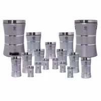 سرویس آشپزخانه اورانوس 17 پارچه نقره‌ای متالیک استیل