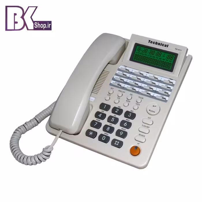 تلفن رو میزی با سیم تکنیکال دو خط مدل TEC-6111