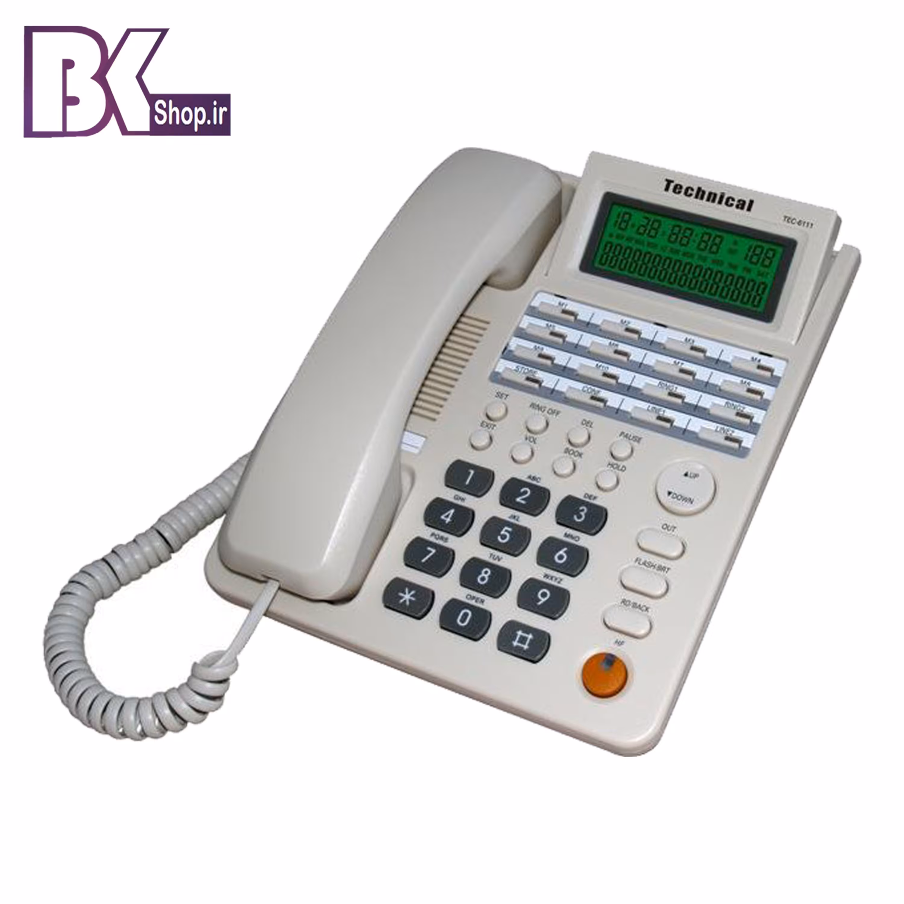 تلفن رو میزی با سیم تکنیکال دو خط مدل TEC-6111