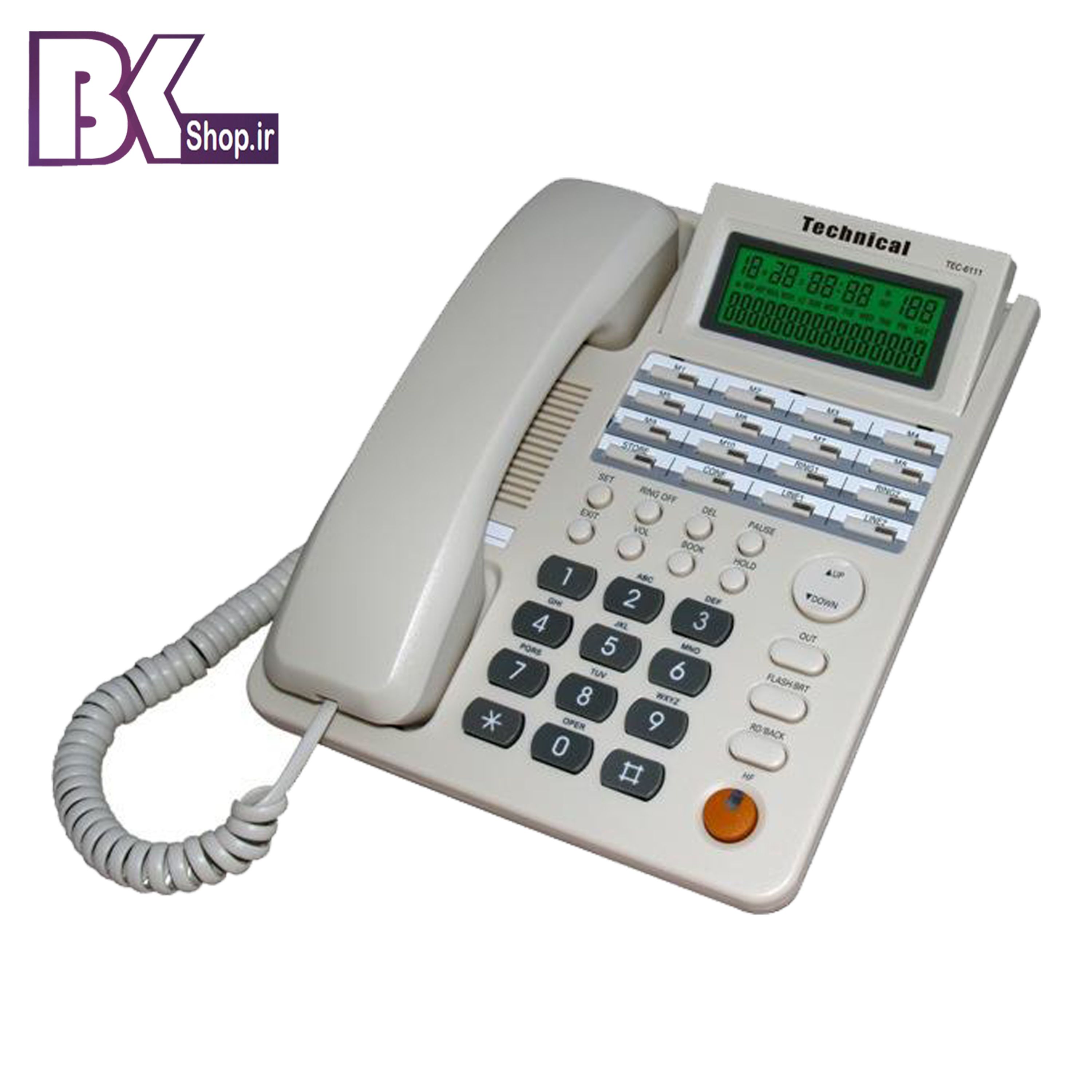 تلفن رو میزی با سیم تکنیکال دو خط مدل TEC-6111