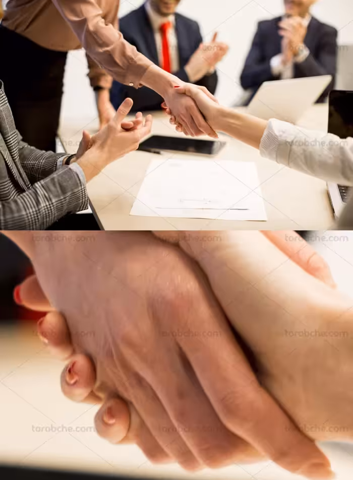 عکس با کیفیت مفهومی موفقیت و همکاری در کسب و کار - گرافیک با طعم تربچه