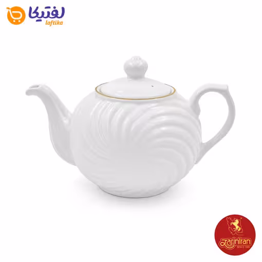 قوری خورشیدی چینی زرین طرح زرین لب طلایی