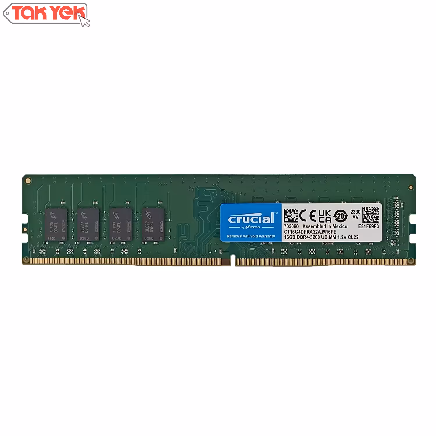 رم کامپیوتر کروشیال Crucial 16G DDR4 3200Mhz