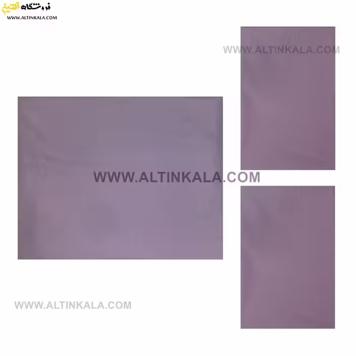سرویس ملحفه کشدوز دونفره سه تکه 160×200 ساده رنگ یاسی