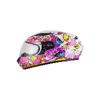 کلاه کاسکت موتورسیکلت چند رنگ دخترانه و پسرانه بچگانه SW 815K PINK FULL FACE Sway