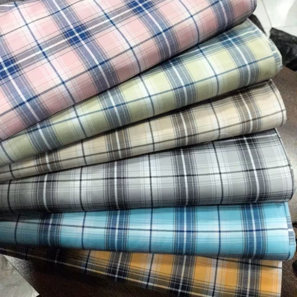 پارچه تترون چهارخونه طرح جدید