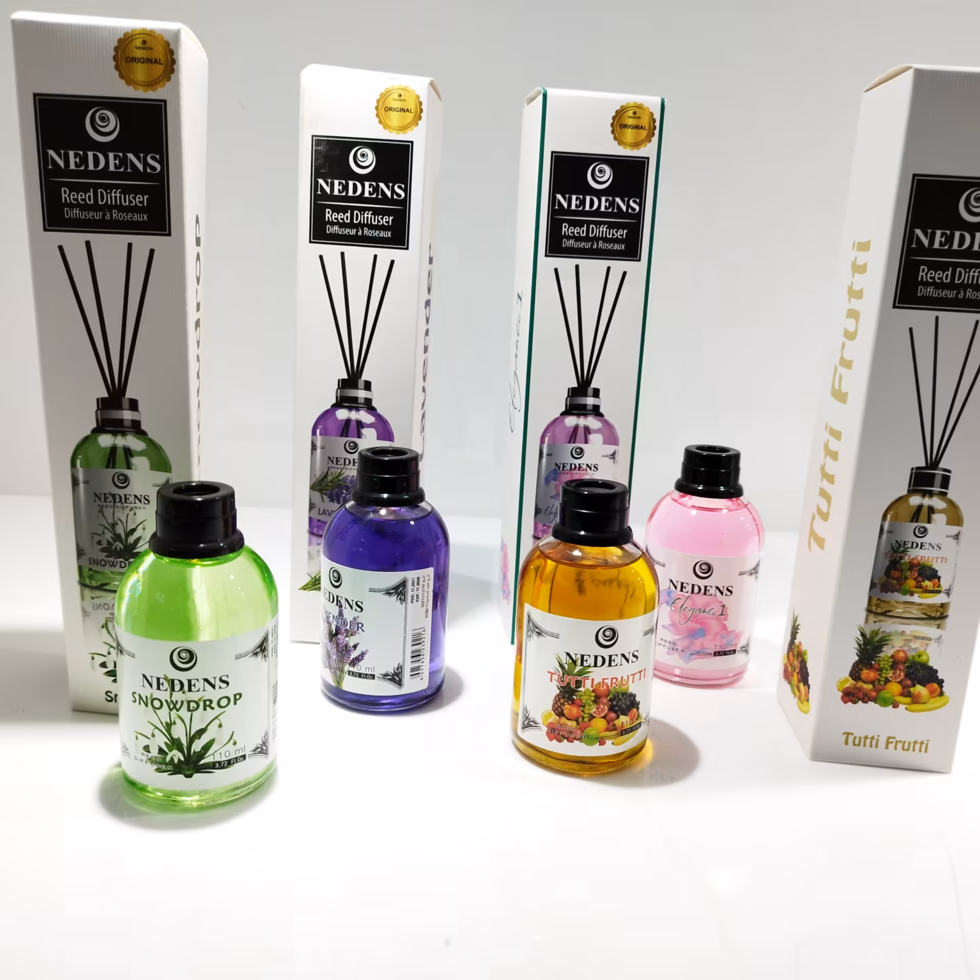 عود یا خوشبوکننده مارک اصلی ترک ندنس NEDENS با رایحه و اسانس گل یخی(رنگ سبز) ارسال بصورت پس کرایه