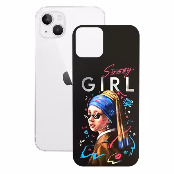 برچسب پوششی راک اسپیس طرح Girl مناسب برای گوشی موبایل آیفون مدل iPhone 13