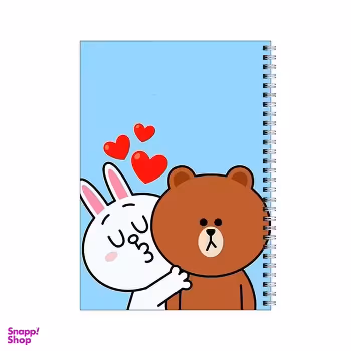 دفتر مشق 100 برگ بامبیلیپ طرح خرگوش عاشق خرس پوکر فیس کد 1027088