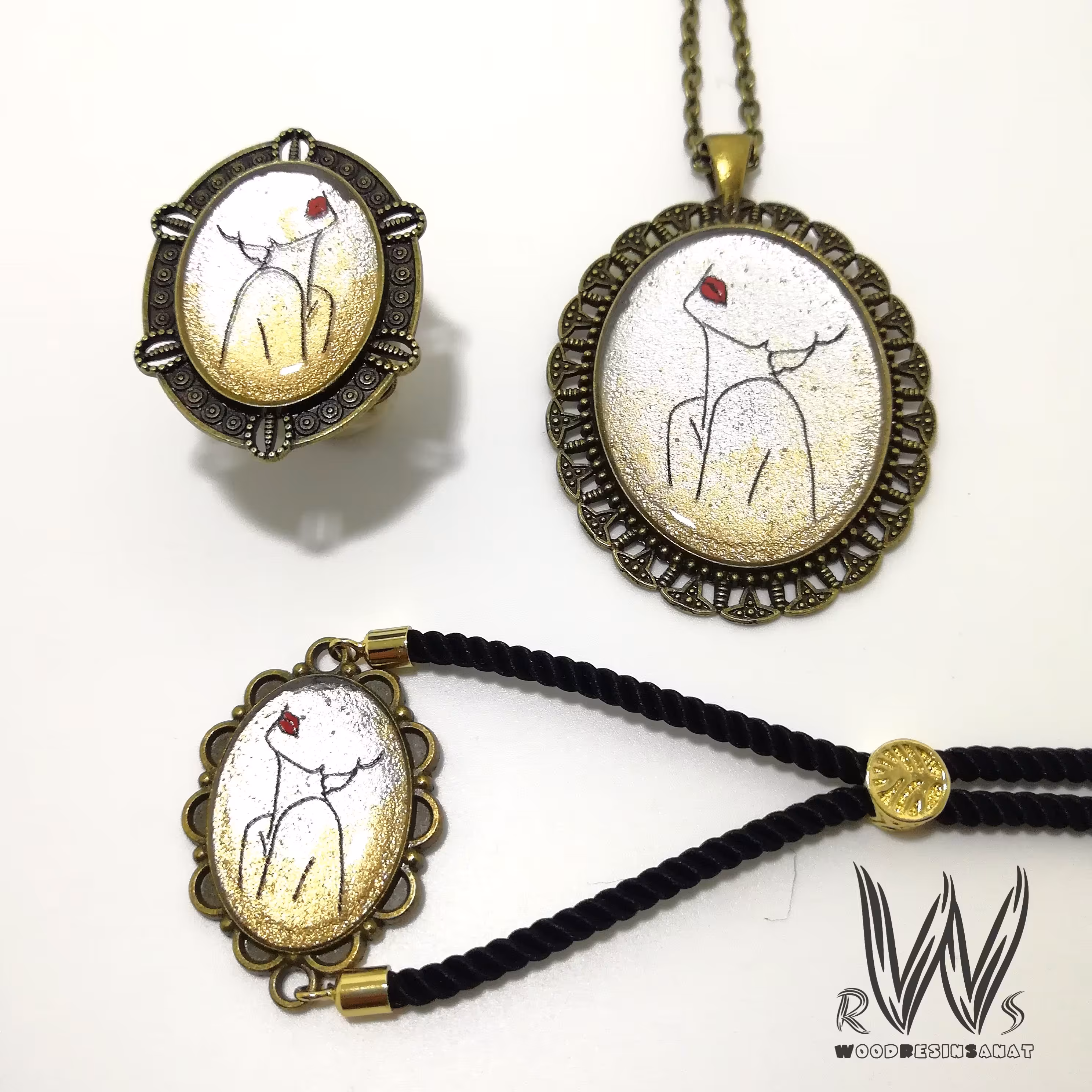 ست زیورآلات رزین کد 114