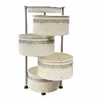 جا سیب زمینی وپیازی کرم آسمان مدل چهار طبقه متحرک  628