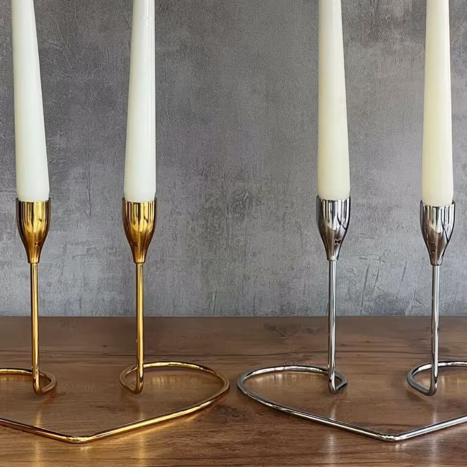 جاشمعی طرح قلب دوتایی