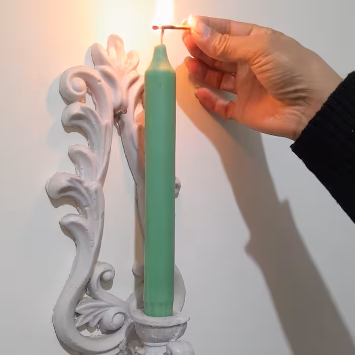 شمع تزیینی .قلمی پهن بسته 10 تایی