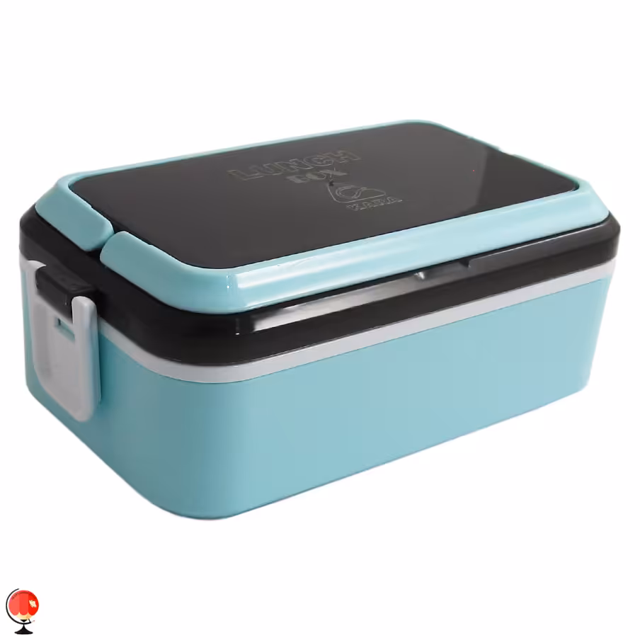 ظرف غذا 5 تکه مستطیل مدل لانچ باکس رنگ سبز کارا