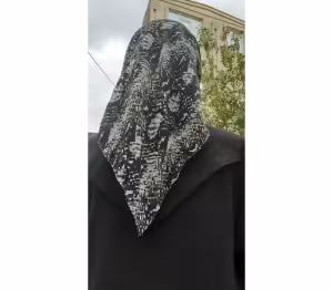 مینی اسکارف کرپ پوست ماری،روسری قواره کوچیک