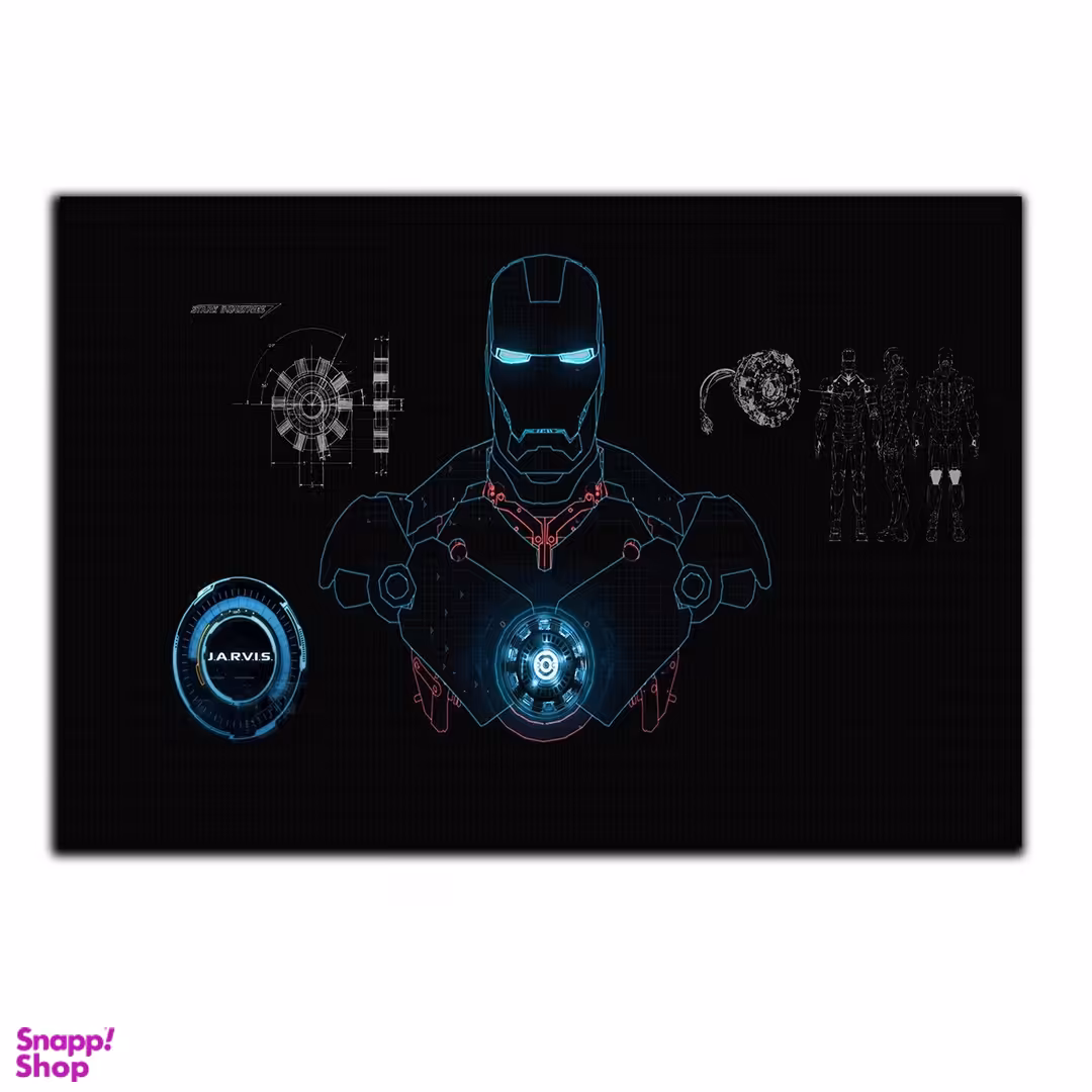 تابلو شاسی بکلیت طرح نئونی مرد آهنی مدل SH-S5300