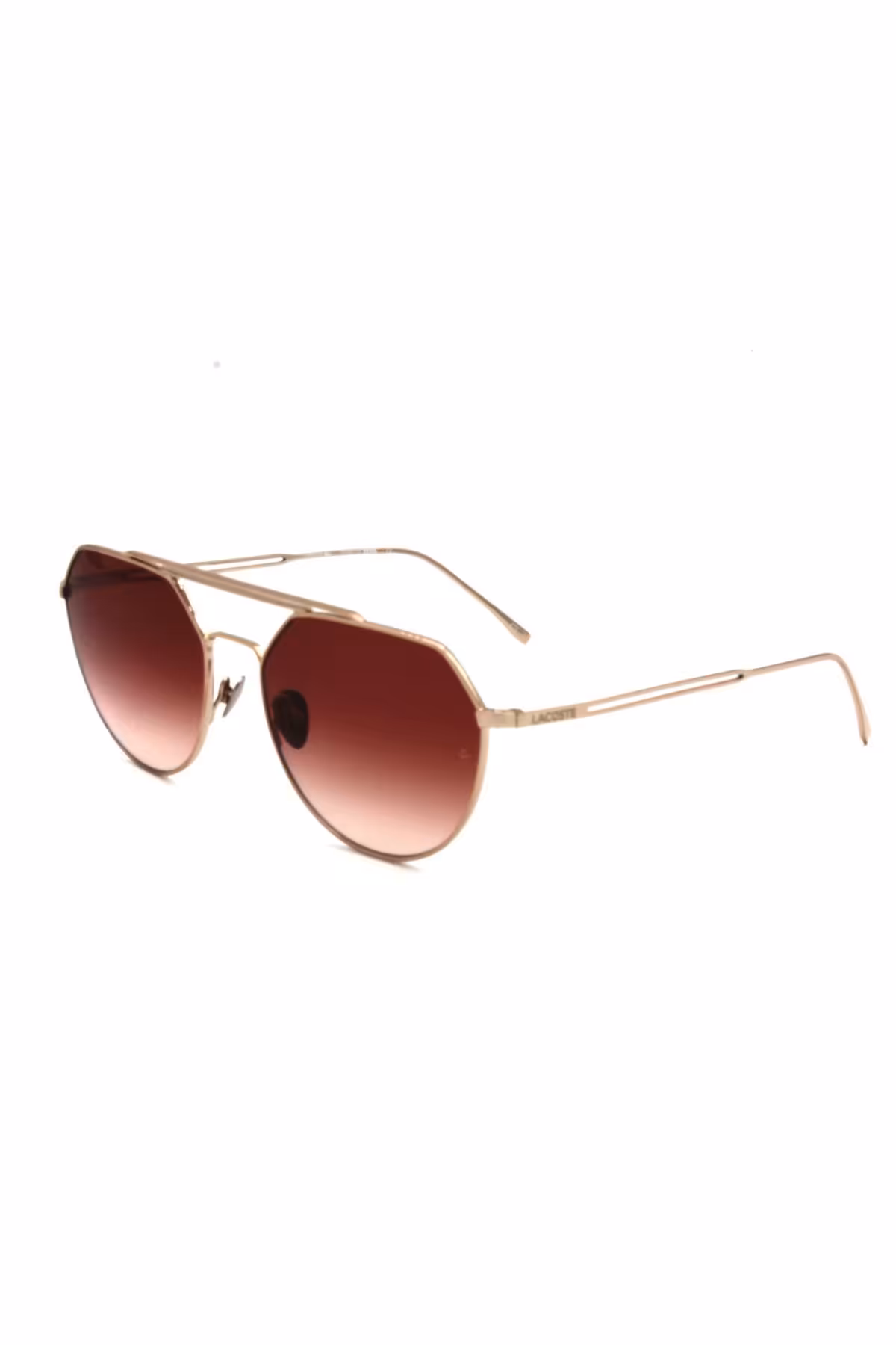 عینک آفتابی زرد مردانه و زنانه برند L 220spc 757 قاب فلزی قهوه ای زایس شیشه 54 یونیسکس Ekartman Lacoste