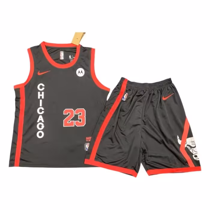 پیراهن شورت بسکتبالی شیکاگو بولز مشکی 2023 شماره 23