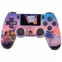 دسته بازی بی سیم سونی Dualshock 4 High Copy درجه یک طرح GTA VI مناسب برای PS4