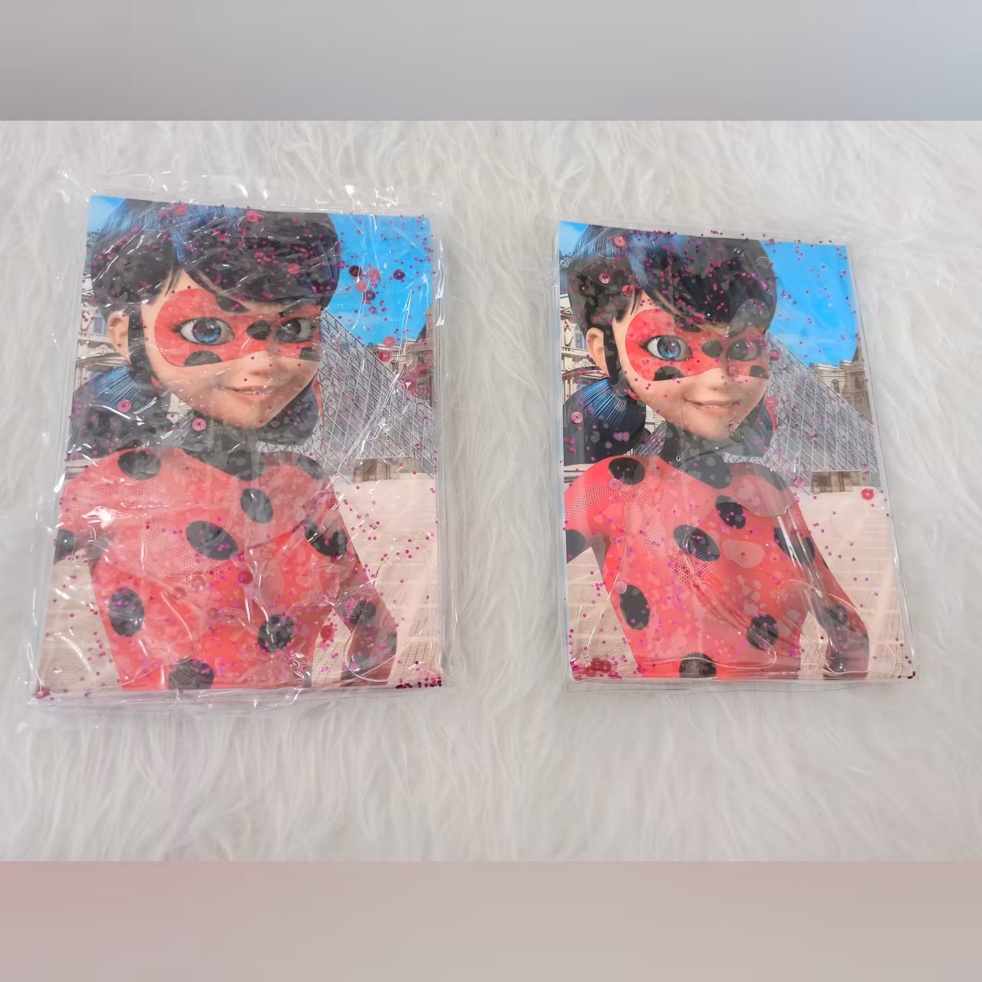 دفتر آکواریومی دختر کفشدوزکی، داخل حاشیه دار،  صد برگ، خط دار