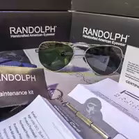 عینک آفتابی خلبانی آمریکاییrandolph راندولف مدل کنکورد اصل با شناسنامه