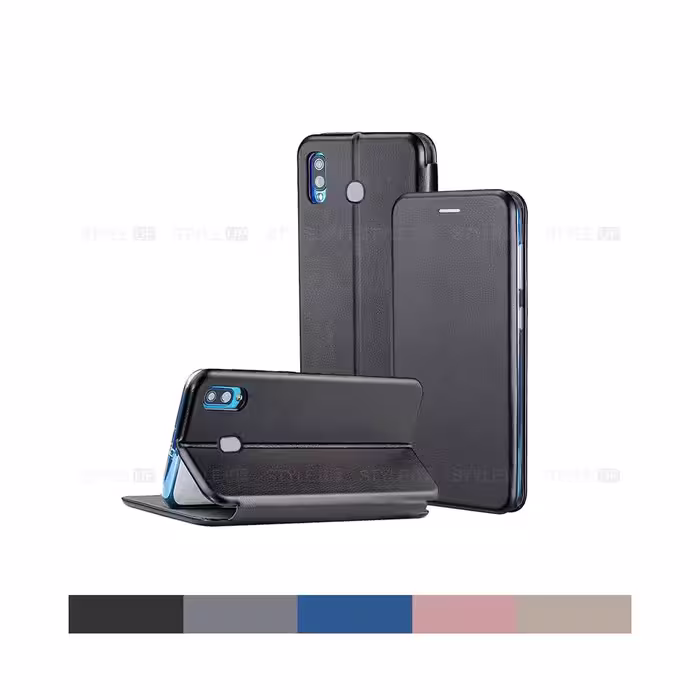 کیف کلاسوری چرمی گوشی سامسونگ Samsung A20