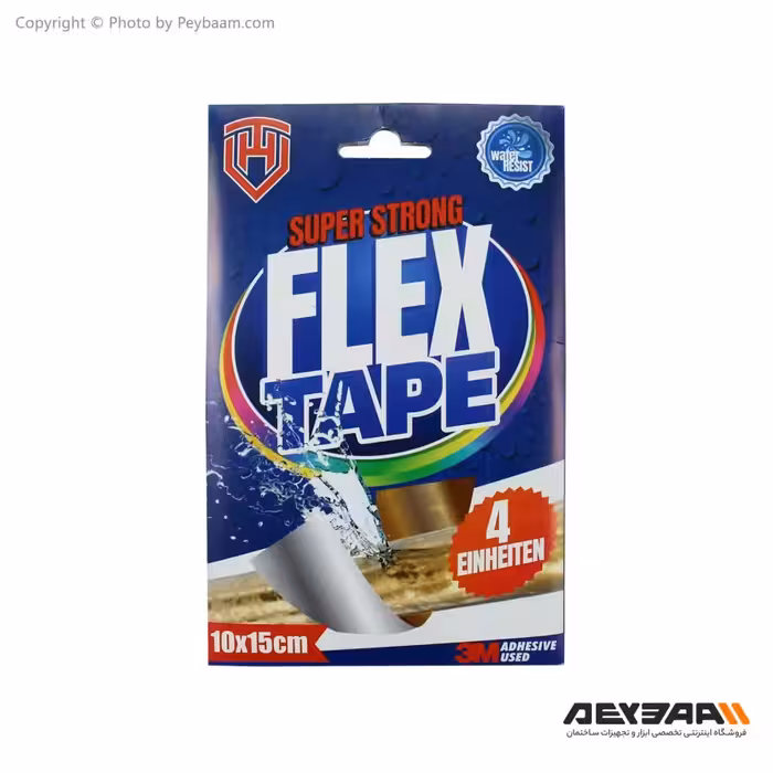 نوار چسب تعمیر و نشتی گیر Flex Tape سایز 10x15 سانتی متر بسته 4 عددی