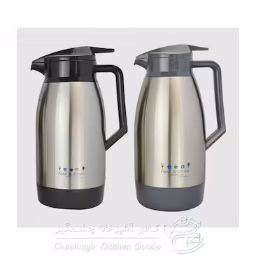 فلاسک استیل یونیک 1/9 لیتر شیشه دار مدل UN-1705