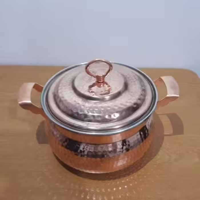 قابلمه مسی طرح شکمی سایز 2 ( چهار نفره ) نانو شده