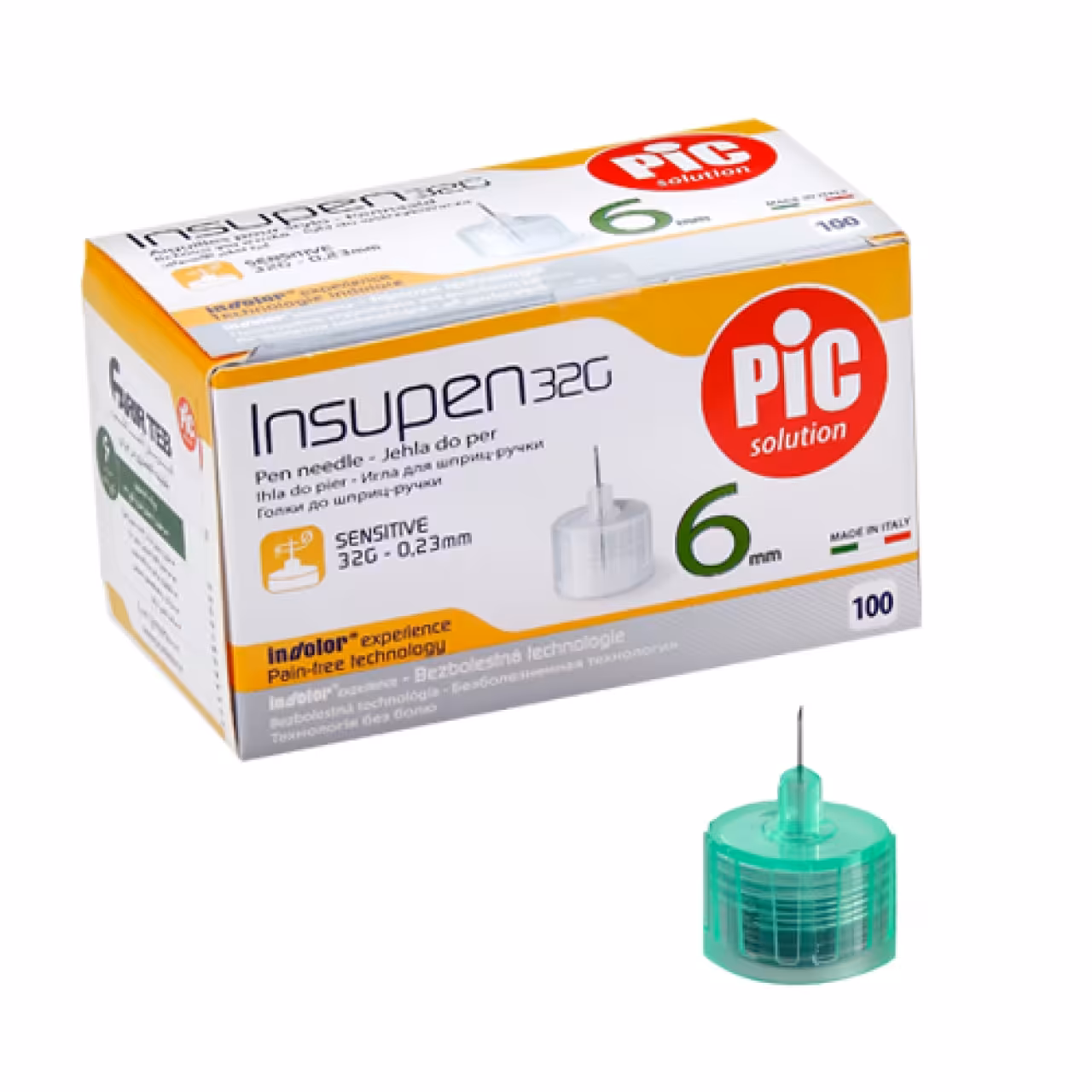 سرسوزن PiC سایز 6 میلی متری گیج 32 بسته 100 عددی