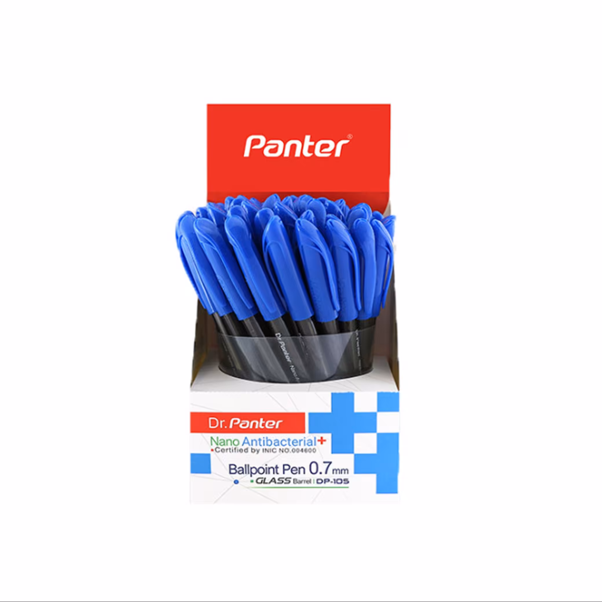 خودکار پنتر مدل آنتی باکتریال کد DP105 - نوک 0.7 mm - بسته 50 عددی - سبز