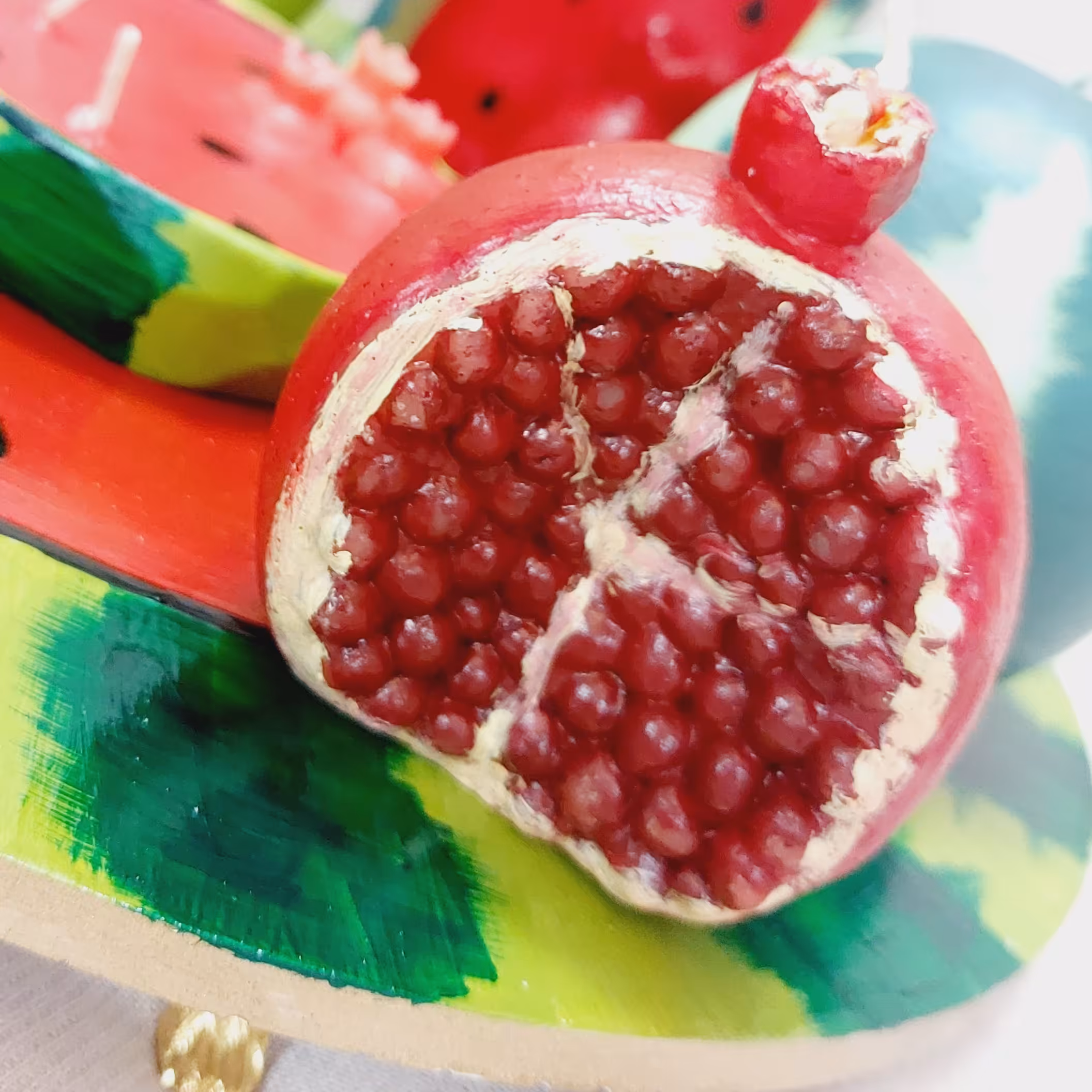 شمع انار مدل نیمه 