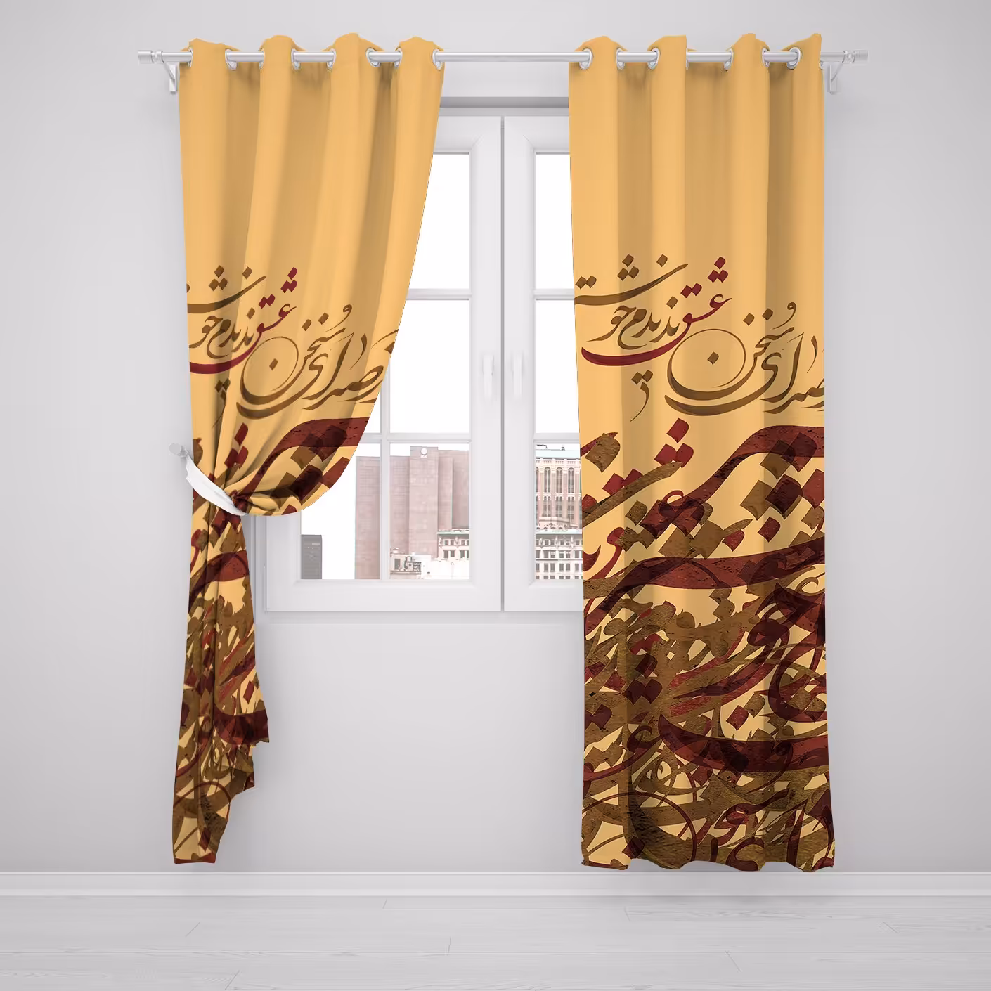 پرده نستعلیق ابعاد 140 در 280  سانتی متر  دو عددی 105