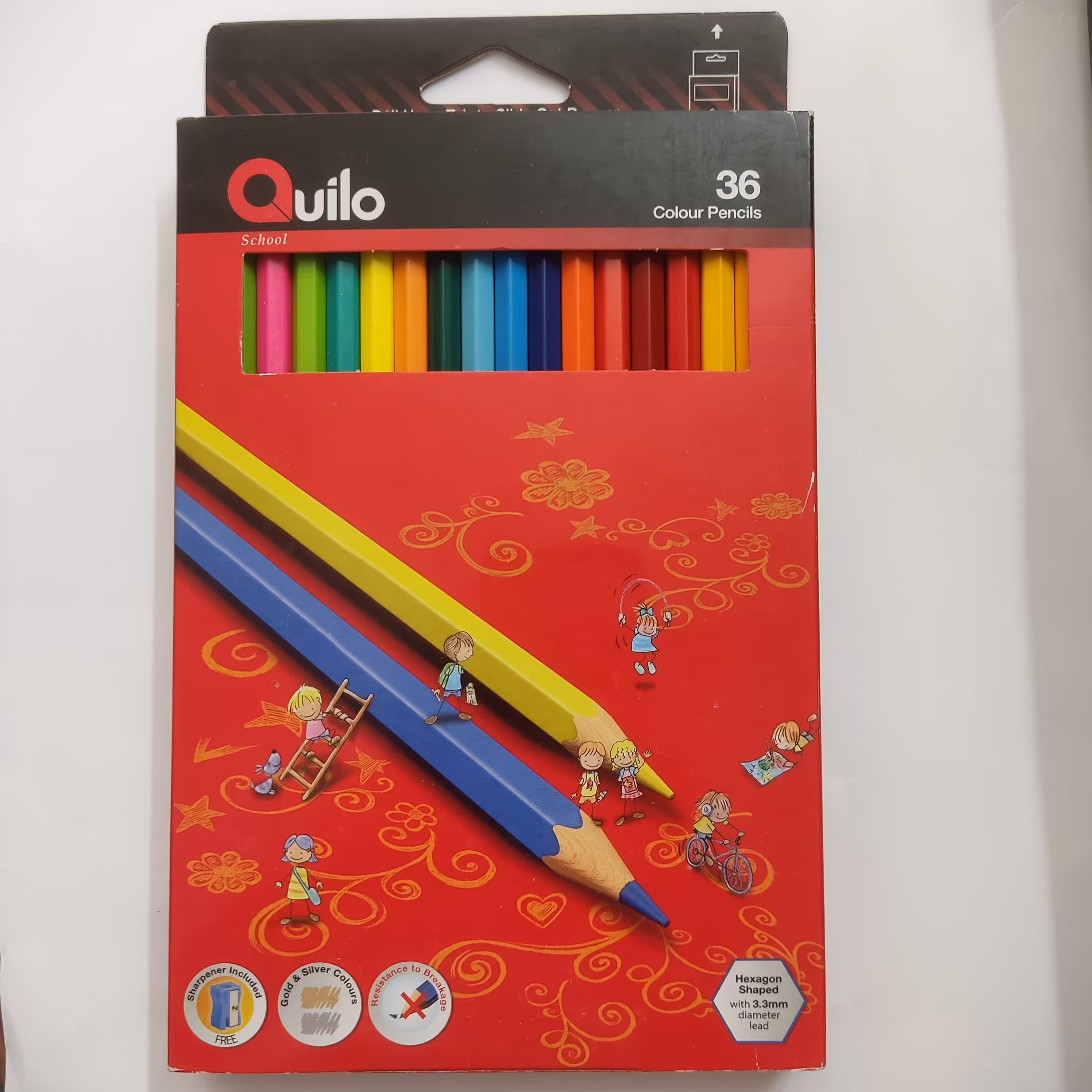 مداد رنگی36رنگ کویلوquilo به همراه تراش اورجینال و ارسال رایگان(مدادرنگی آلمانی) لوازم التحریر 