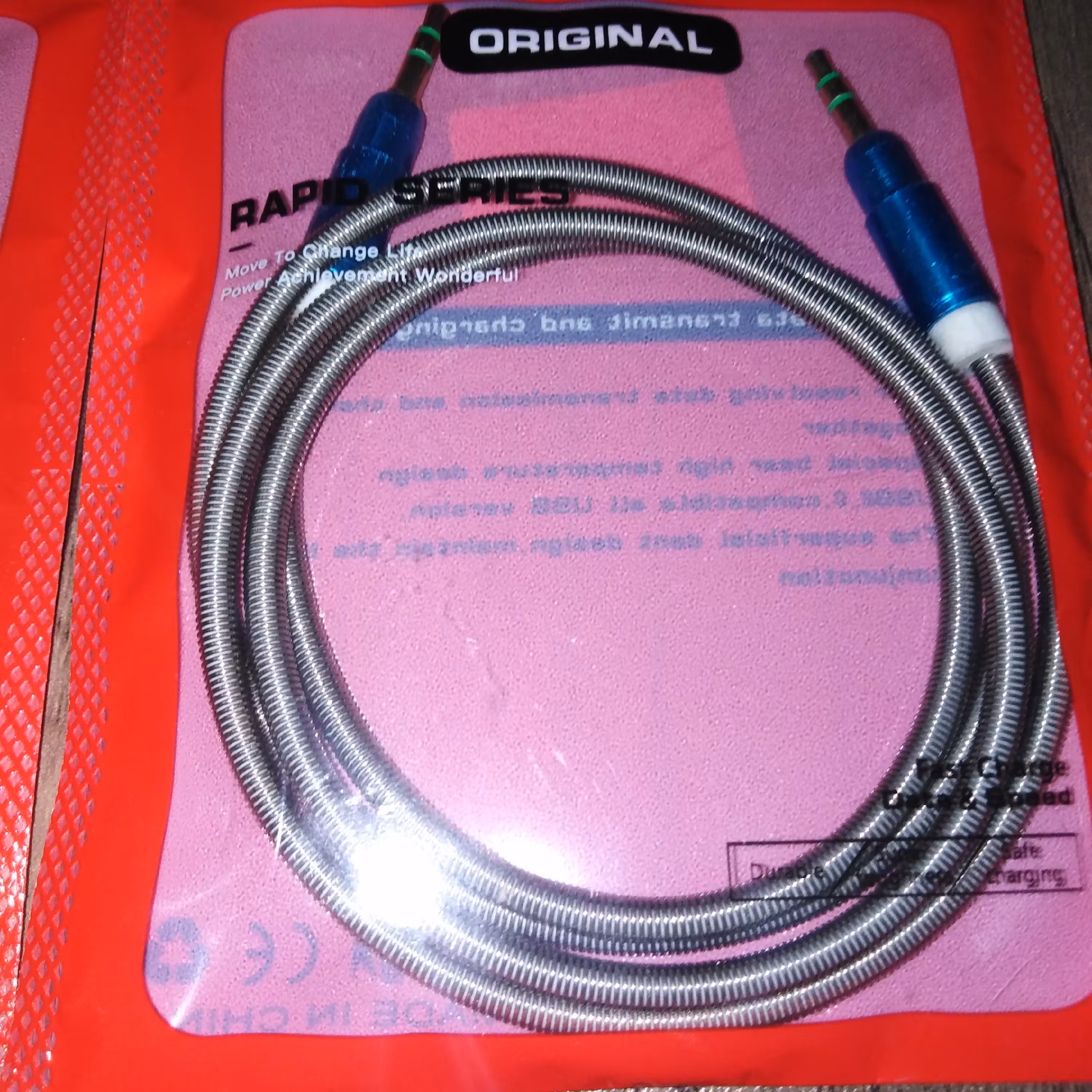 کابل aux مدل فنری طول کابل حدود 15 cm