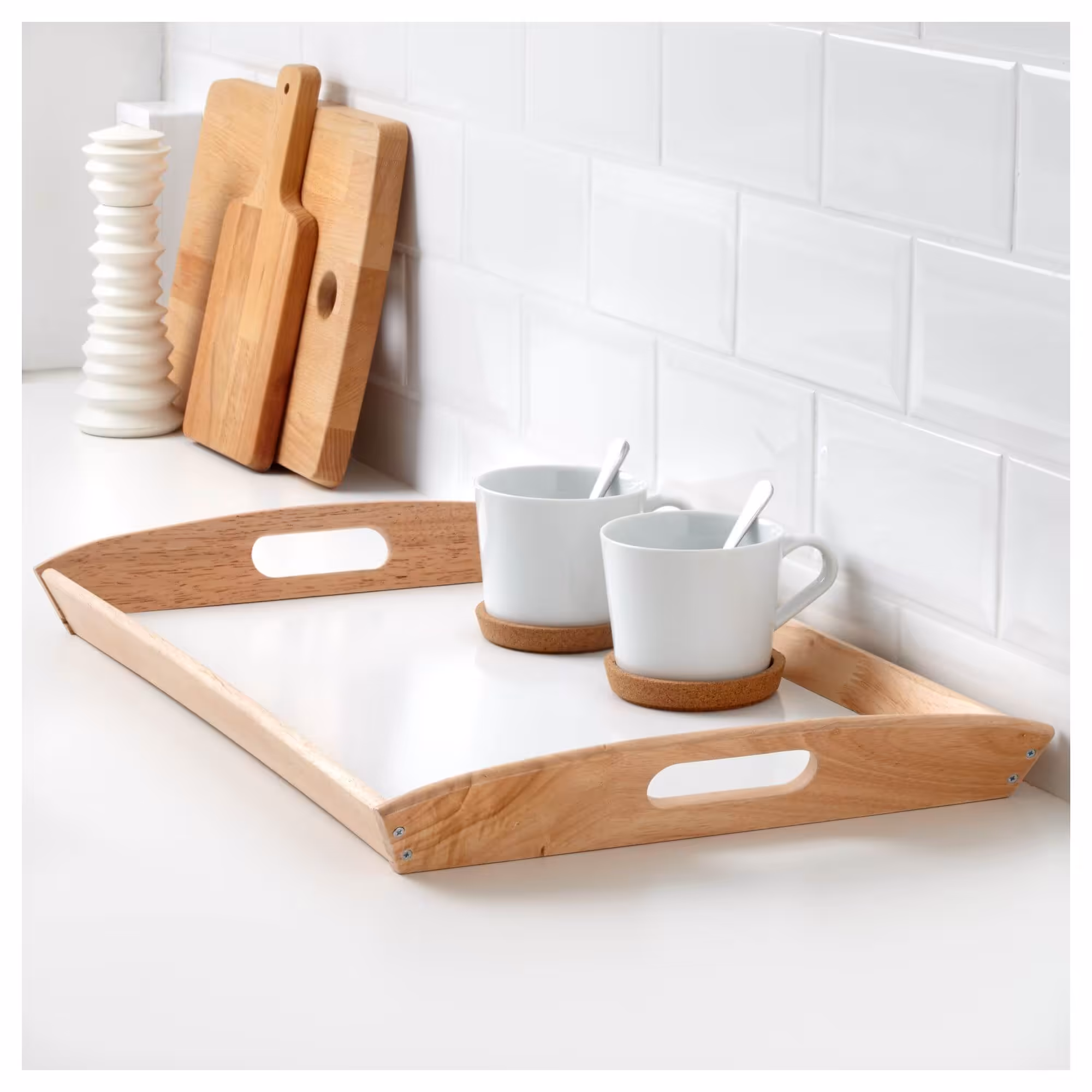 سینی چوبی صفحه سفید ایکیا مدل KLACK