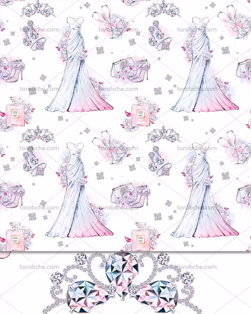 پس زمینه و پترن عروس | گرافیک با طعم تربچه