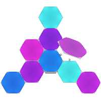 پنل روشنایی هوشمند NANOLEAF نانولیف RGB دیواری 9 عددی شش ضلعی مدل Hexagon - Hiapple.ir