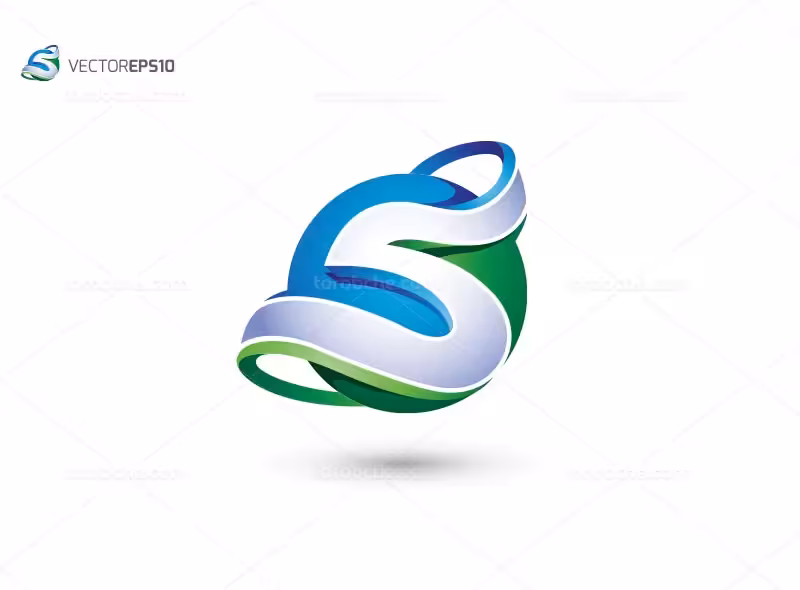 وکتور لوگوی حرف S خلاقانه | گرافیک با طعم تربچه