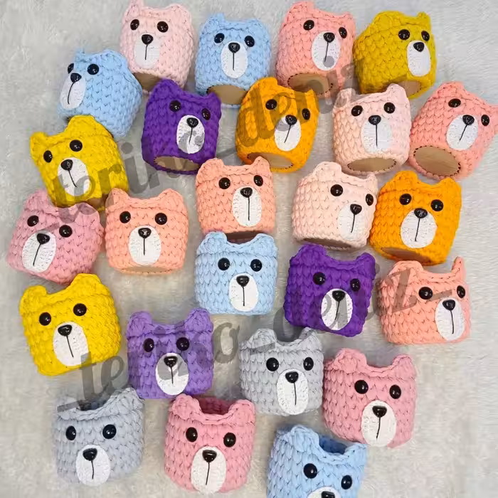 باکس های نظم دهنده و جامدادی تریکو مدل خرس تک و عمده ( عمده تخفیف دارد) 