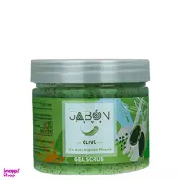 ژل اسکراب لایه بردار پوست ژبن پلاس (Jabon Plus) مدل Olive وزن 375 گرم