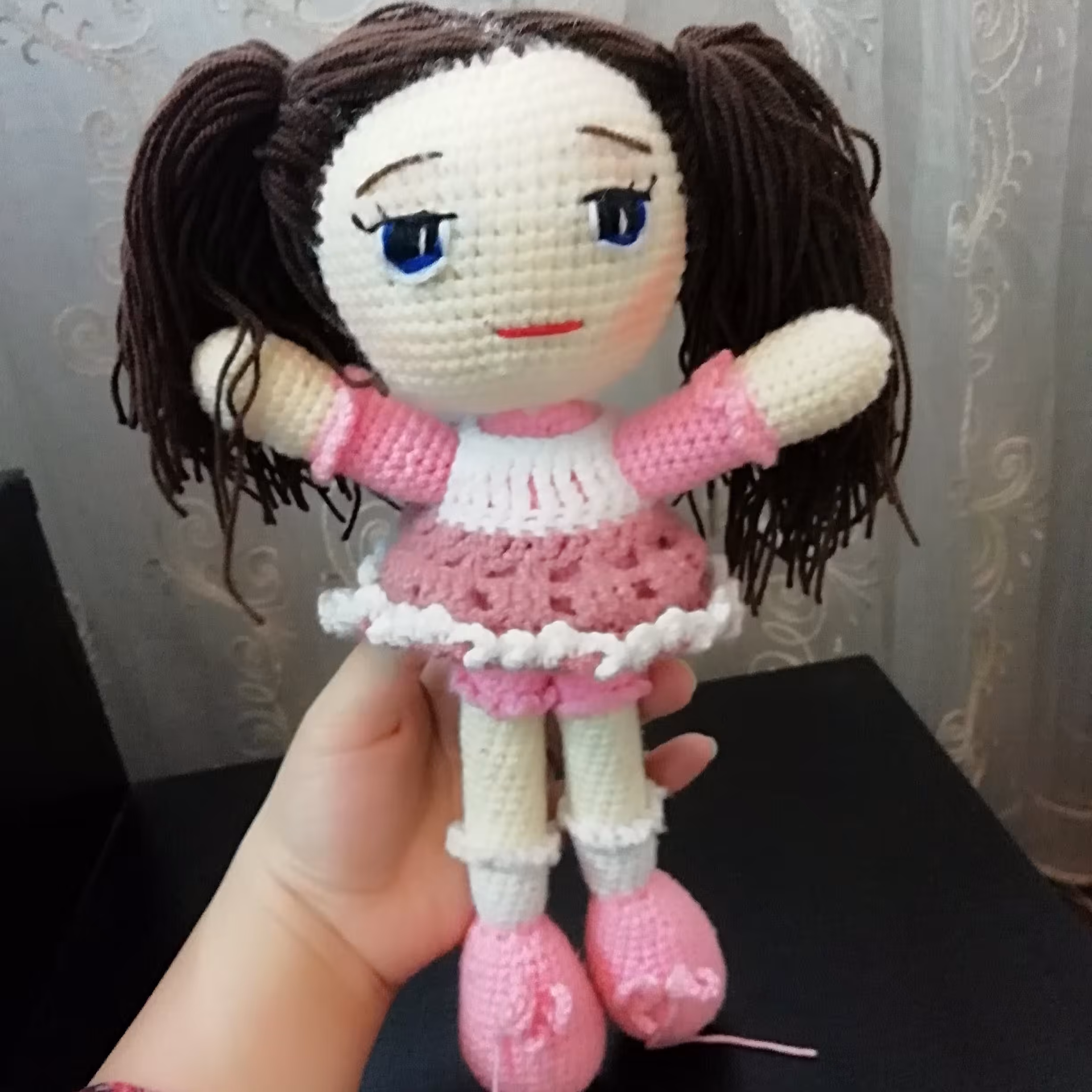 عروسک بافتنی دختر دو رو