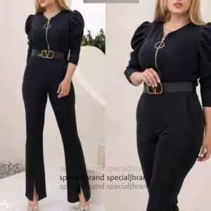 سرهمی زنانه کرپ باربی مدل جلوزیپ